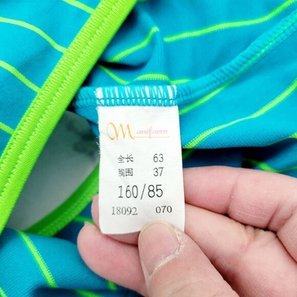Y2K Green Stripes Swimwear Size: Small - Picture 9 of 9